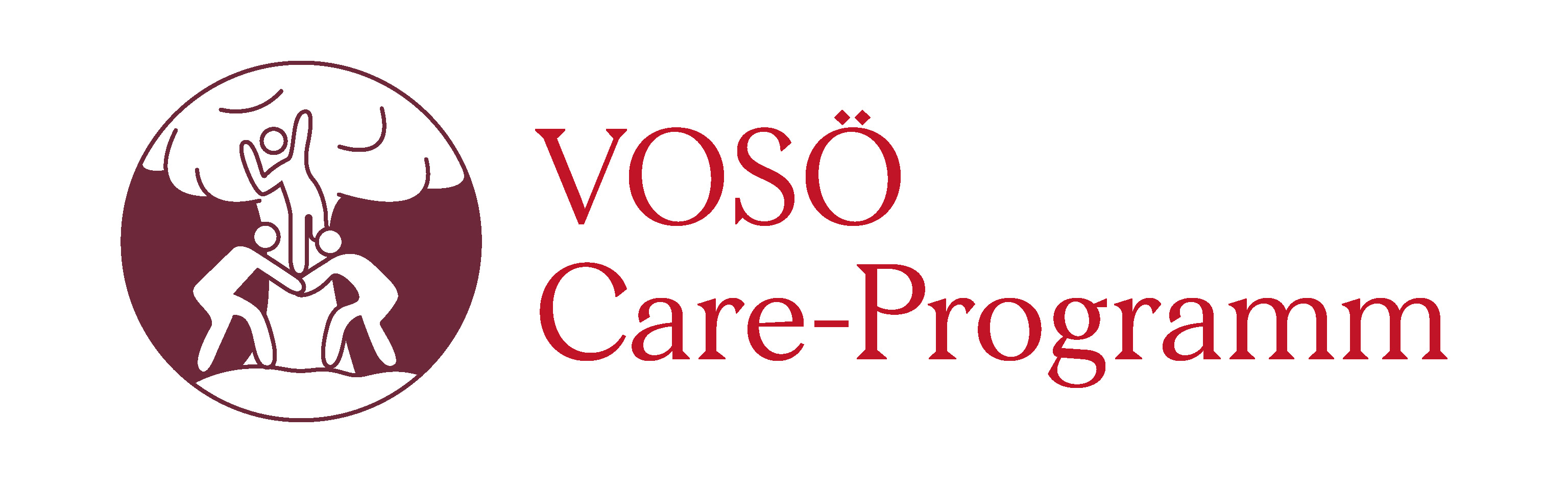 Careprogramm Logo dunkelrot flaechig